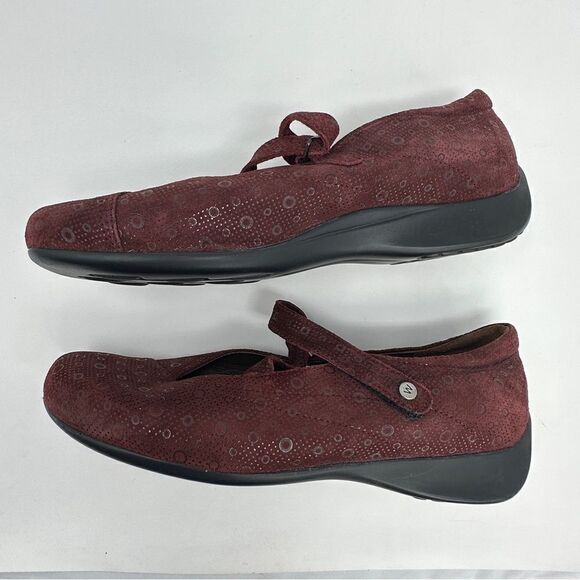 Wolky Passion Suede Mary Jane Burgundy Size 41 - Picture 7 of 15